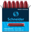 Cartouche d’encre Schneider DIN rouge boîte 6 pièces