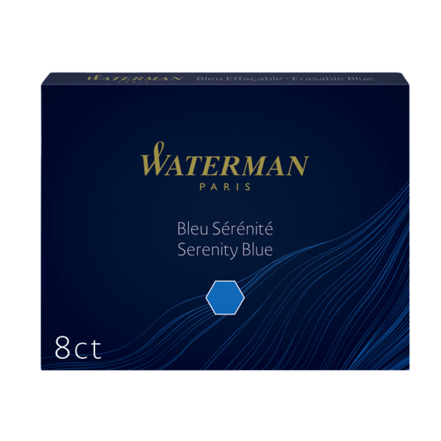 Cartouche d'encre Waterman nr23 Longue bleu boîte 8 pièces