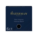 Cartouche d’encre Waterman International noir paquet 6 pièces