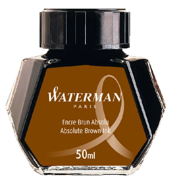 Encre pour Stylo Plume Waterman 50ml Havanna Choc Standard