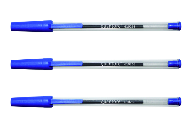 Stylo bille Stick Quantore Medium bleu