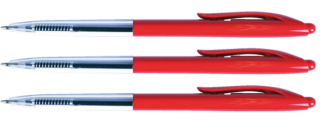 Stylo bille Quantore rétractable Medium rouge