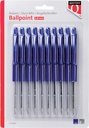 Balpen Quantore drukknop blauw 10 stuks