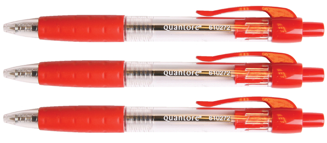Stylo bille Grip Quantore rétractable Medium rouge