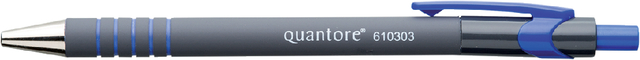 Stylo bille Grip Caoutchouc Quantore rétractable Medium bleu