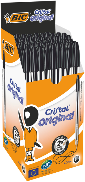 Stylo bille BIC Cristal Medium noir