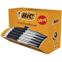 Balpen Bic Atlantis classic grip clic M zwart valuepack 30+6 gratis