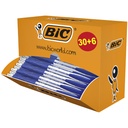 Balpen Bic Atlantis classic grip clic M blauw valuepack 30+6 gratis