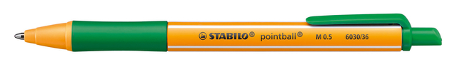 Stylo bille STABILO Pointball 6030/36 Medium vert