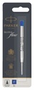 Recharge stylo bille Parker Quinkflow Fin Bleu blister