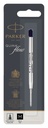 Recharge stylo bille Parker Quinkflow Medium noir blister 1 pièce