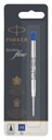 Recharge stylo bille Parker Quinkflow blister 1 pièce Medium bleu