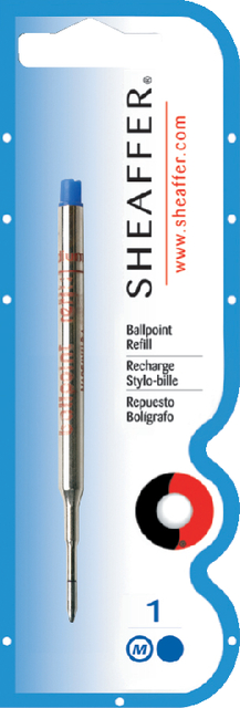 Recharge stylo bille Sheaffer Medium bleu blister 1 pièce