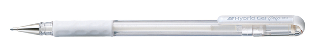 Roller Encre Gel Pentel Grip K118 Medium blanc