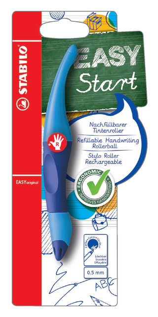 Roller STABILO EASYoriginal droitier bleu clair/bleu foncé