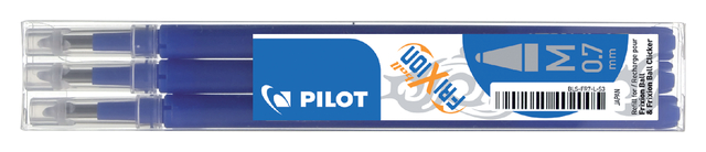 Recharge roller PILOT FriXion Medium bleu 3 pièces