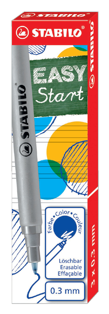 Recharge roller STABILO EASYoriginal Fin bleu boîte 3 pièces