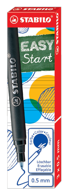 Recharge roller STABILO EASYoriginal Medium bleu boîte 3 pièces