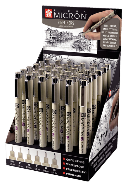 Fineliner Sakura Pigma Micron assorti noir