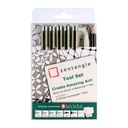 Tekenset Sakura Zentangle set à 12 delen assorti