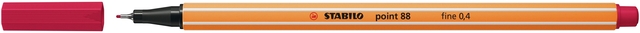 Fineliner STABILO point 88/50 fijn donkerrood