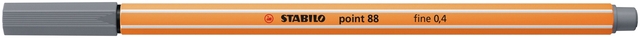 Fineliner STABILO point 88/96 fijn donkergrijs