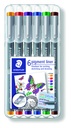 Fineliner Staedtler 308 0,3mm assorti set 6 pièces