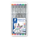 Fineliner Staedtler 308 0,3mm assorti set 6 pièces