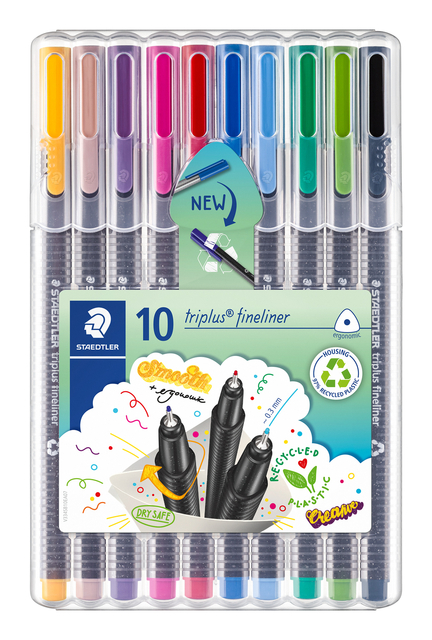 Fineliner Staedtler Triplus 334 assorti 0,3mm 10 pièces