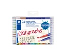 Feutre calligraphe Staedtler pointe duo 2.0 et 3.5mm 24 couleurs