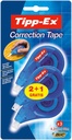 Correctietape Tipp-Ex zijwaarts 4.2mmx12m blister 2+1 gratis