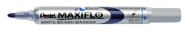Whiteboardmarker Pentel MWL5S Maxiflo rond 1mm blauw