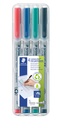 Feutre Staedtler Lumocolor 311 non permanent S 4 pièces assorti