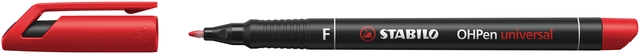 Viltstift STABILO OHpen 842/40 permanent rond fijn rood