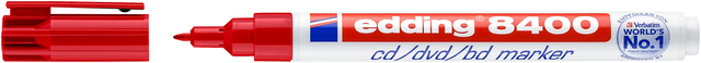 Feutre CD edding 8400 ogive 0,5-1mm rouge