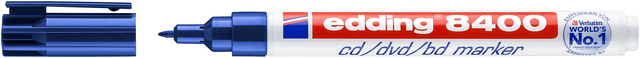 Feutre CD edding 8400 ogive 0,5-1mm bleu