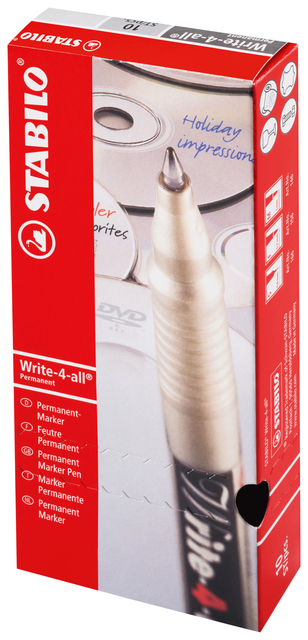 Feutre CD STABILO Write-4-All 166/46 Extra Fin noir