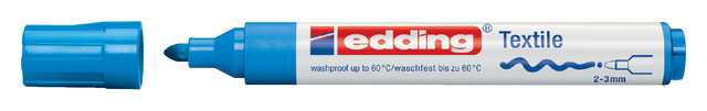 Marqueur Textile edding 4500 ogive 2-3mm bleu ciel