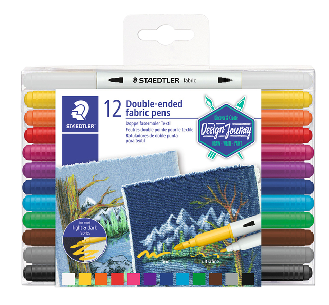 Feutre Staedtler 3190 Textile Duo assorti