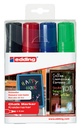 Krijtstift edding 4090 window schuin 4-15mm assorti etui à 4 stuks