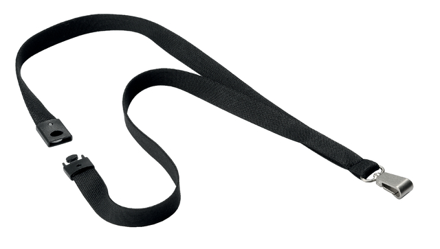 Cordon textile Durable 8127 avec mousqueton noir 10 pièces