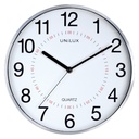 Pendule murale Unilux Aria Ø28,5cm gris argenté/blanc