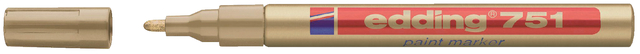 Marqueur peinture edding 751 à base d'huile 1-2mm or