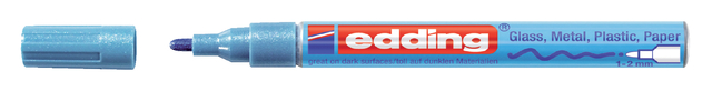 Marqueur peinture edding 751 à base d'huile 1-2mm bleu métallisé
