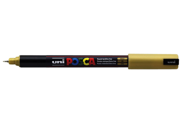 Marqueur peinture Posca PC1MR Extra Fin or