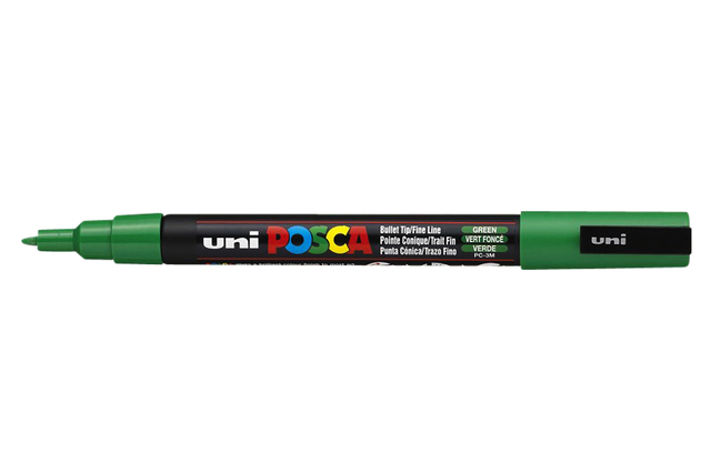 Paintmarker Uni POSCA PC3M fijn donkergroen