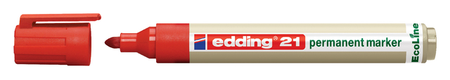 Viltstift edding 21 EcoLine rond rood 1.5-3mm