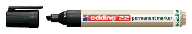 Viltstift edding 22 EcoLine schuin zwart 1-5mm