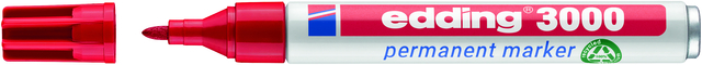 Marqueur edding 3000 ogive 1,5-3mm rouge