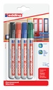 Viltstift edding 3000 rond 1.5-3mm assorti blister à 4 stuks